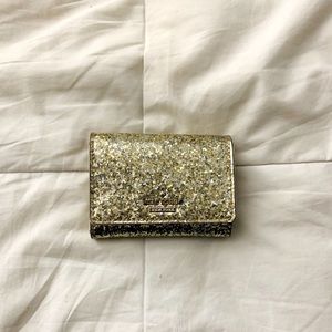 Kate Spade Gold Glitter Bug Darla Wallet